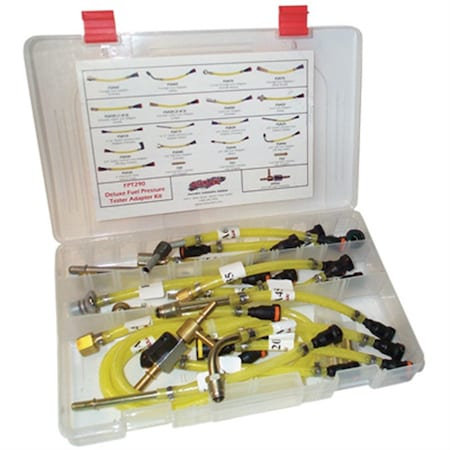 S.U.R. & R. Auto Parts 21 Piece Deluxe Fuel Pressure Tester Adapter Kit SRRFPT290